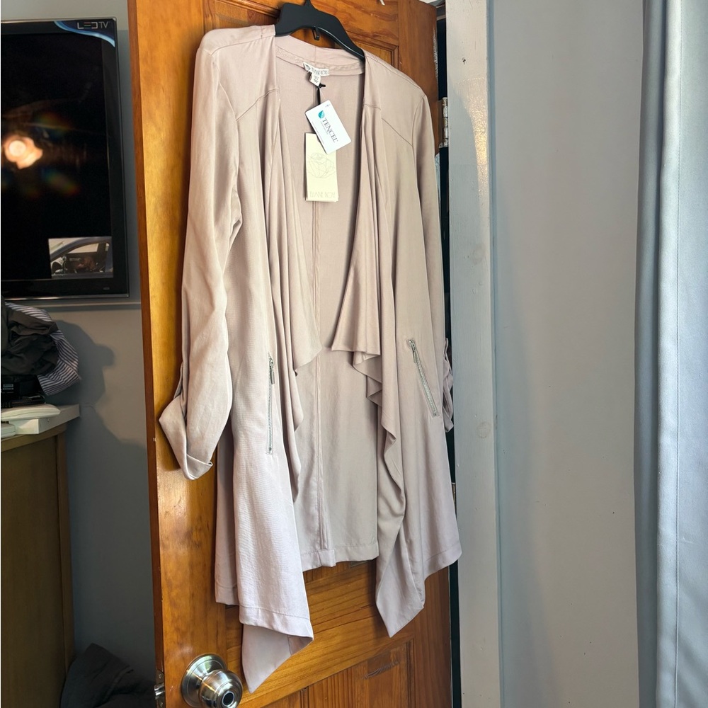 Light Pink Draped Cardigan